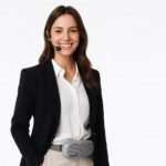 Teacher wearing the ChatterVOX Pro portable voice amplifier with headset microphone